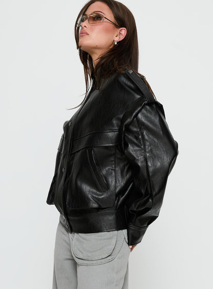 Renata Corsini Luxe Leatherlook Cropped Jacket
