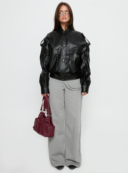 Renata Corsini Luxe Leatherlook Cropped Jacket