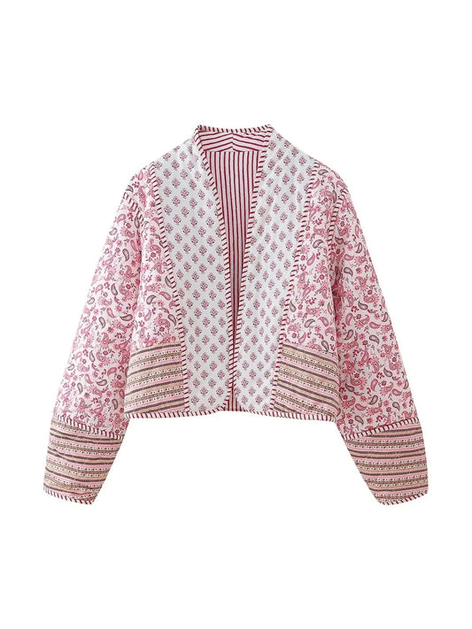 Reversible Bohemian Franse Jas met Twee Unieke Patronen