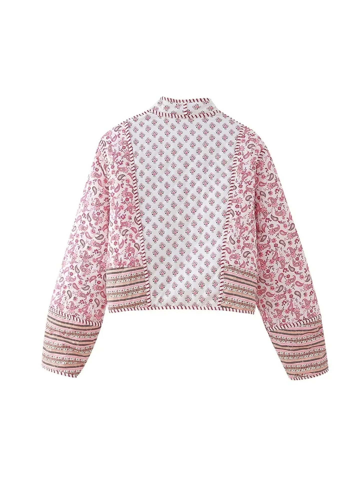 Reversible Bohemian Franse Jas met Twee Unieke Patronen