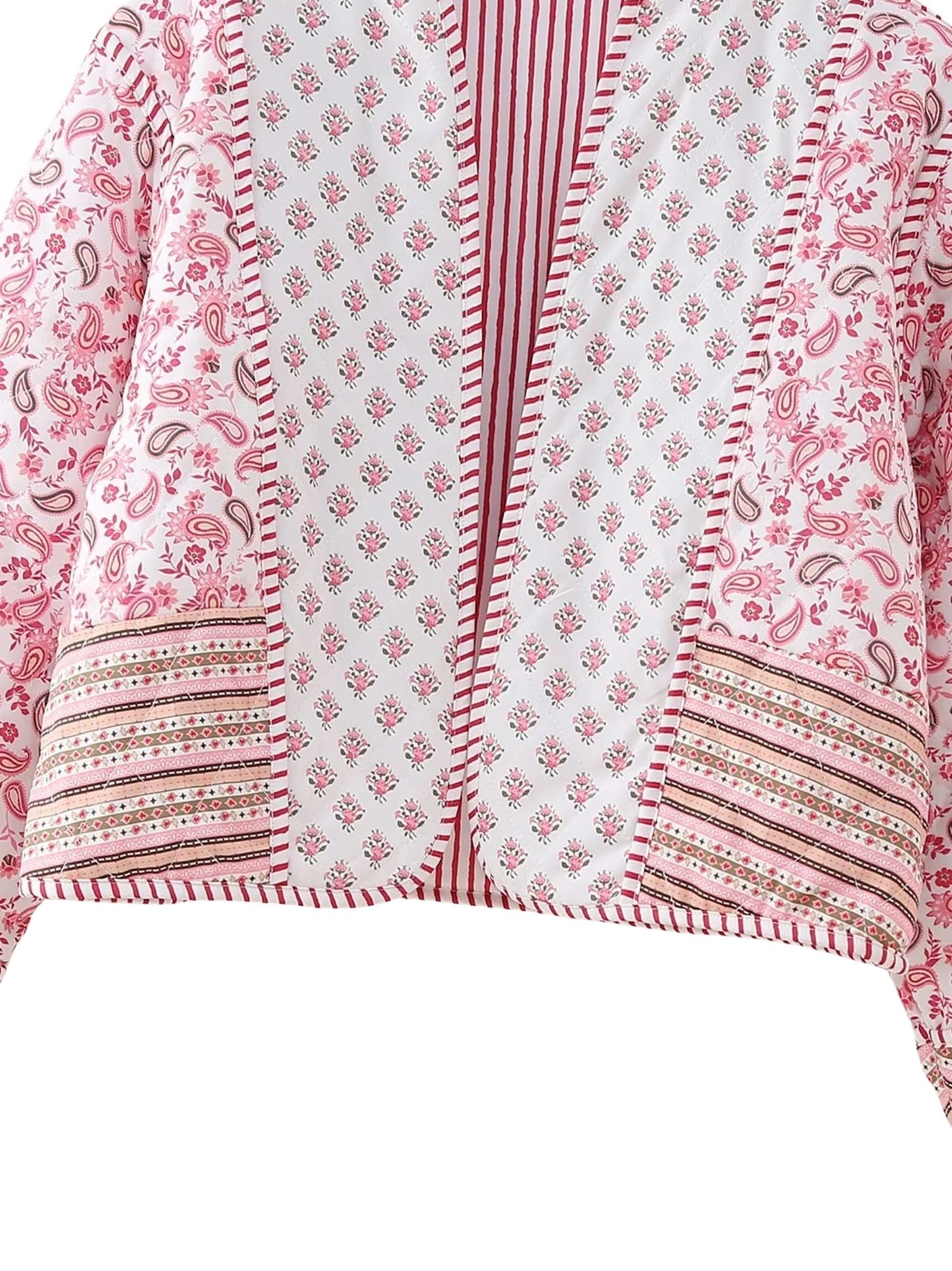 Reversible Bohemian Franse Jas met Twee Unieke Patronen