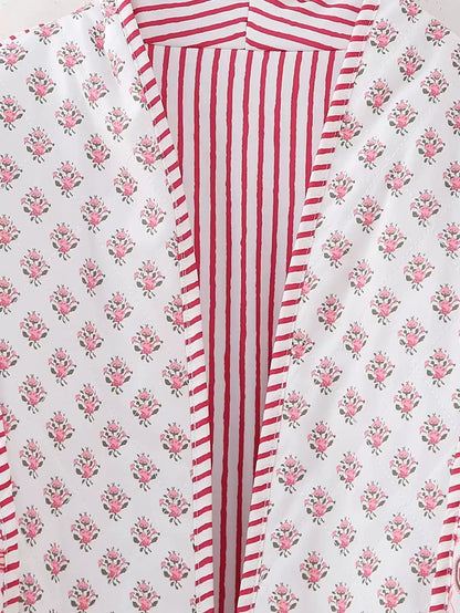 Reversible Bohemian Franse Jas met Twee Unieke Patronen