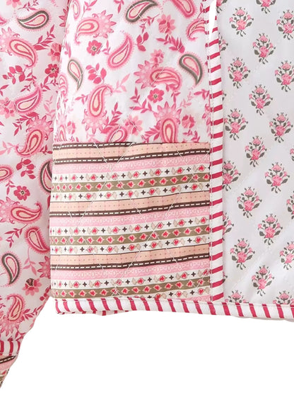 Reversible Bohemian Franse Jas met Twee Unieke Patronen