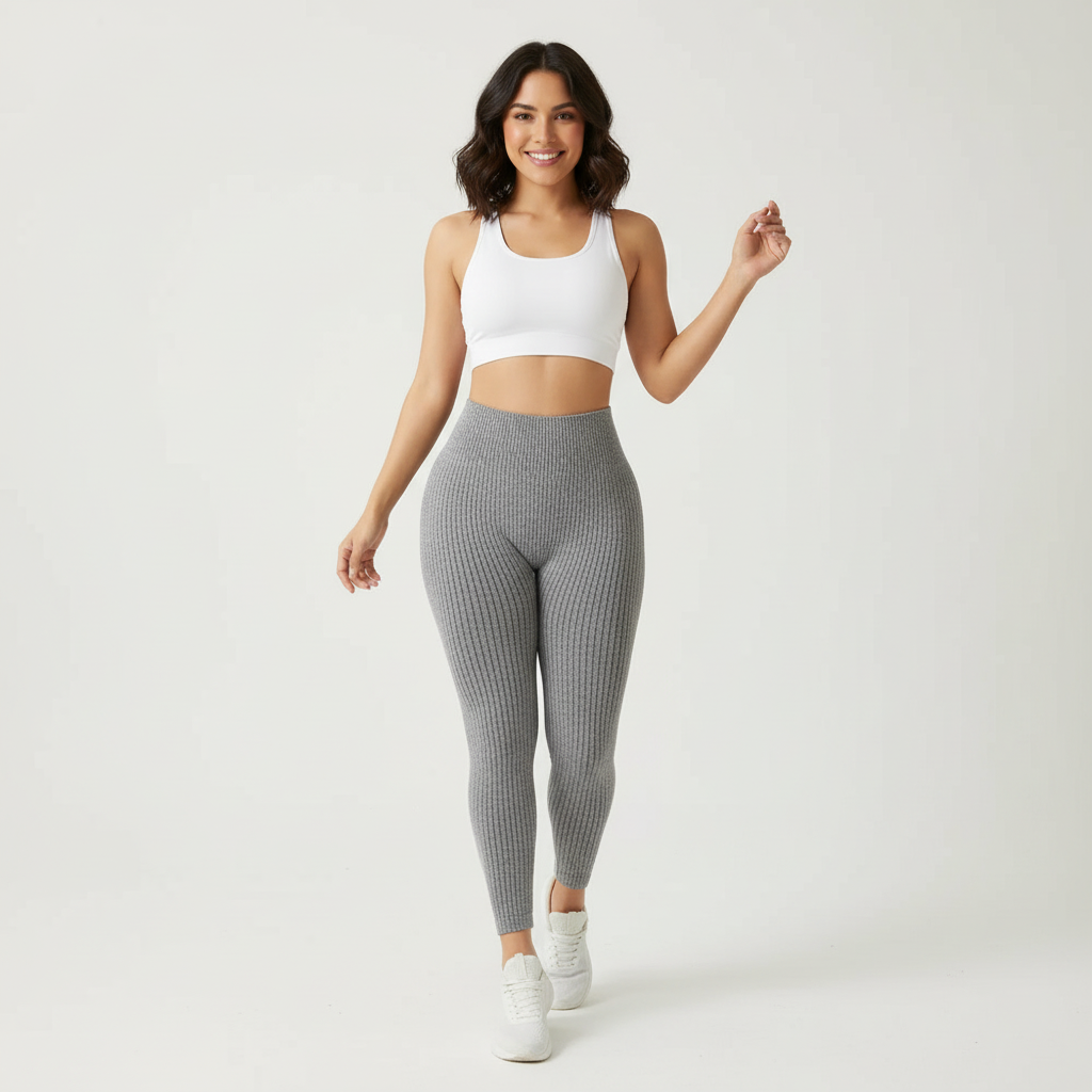 Ribbed high-waist legging dames – Rise