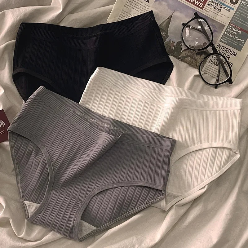 Ribbed katoenen dames slips set – Serene