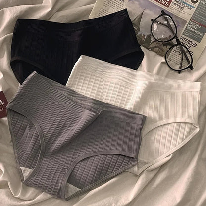 Ribbed katoenen dames slips set – Serene
