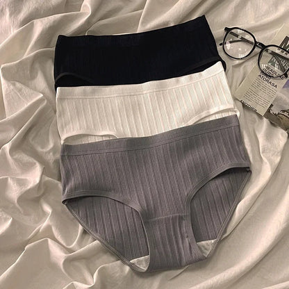 Ribbed katoenen dames slips set – Serene