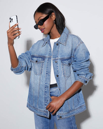 Rivana | Dames Uitlopende Jeans Denim met Raw Zoom en Casual