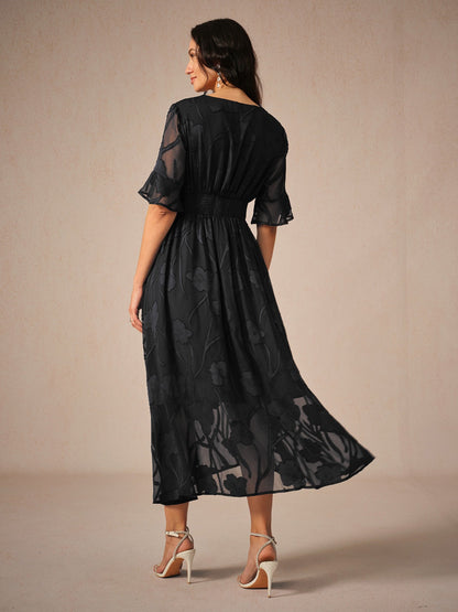 Romantische midi jurk met luxe kant - Kyle