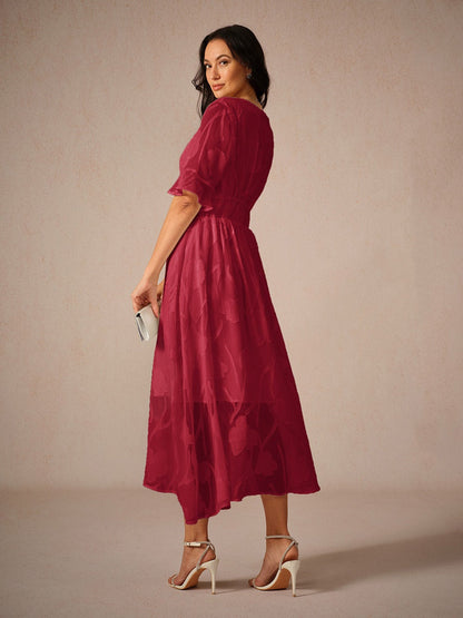 Romantische midi jurk met luxe kant - Kyle