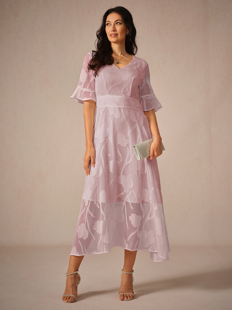 Romantische midi jurk met luxe kant - Kyle