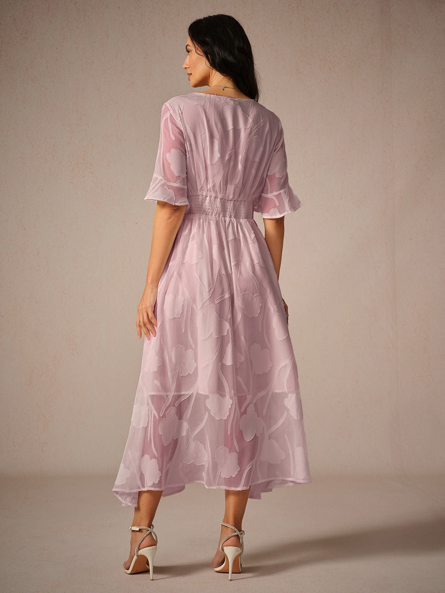Romantische midi jurk met luxe kant - Kyle