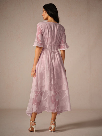 Romantische midi jurk met luxe kant - Kyle