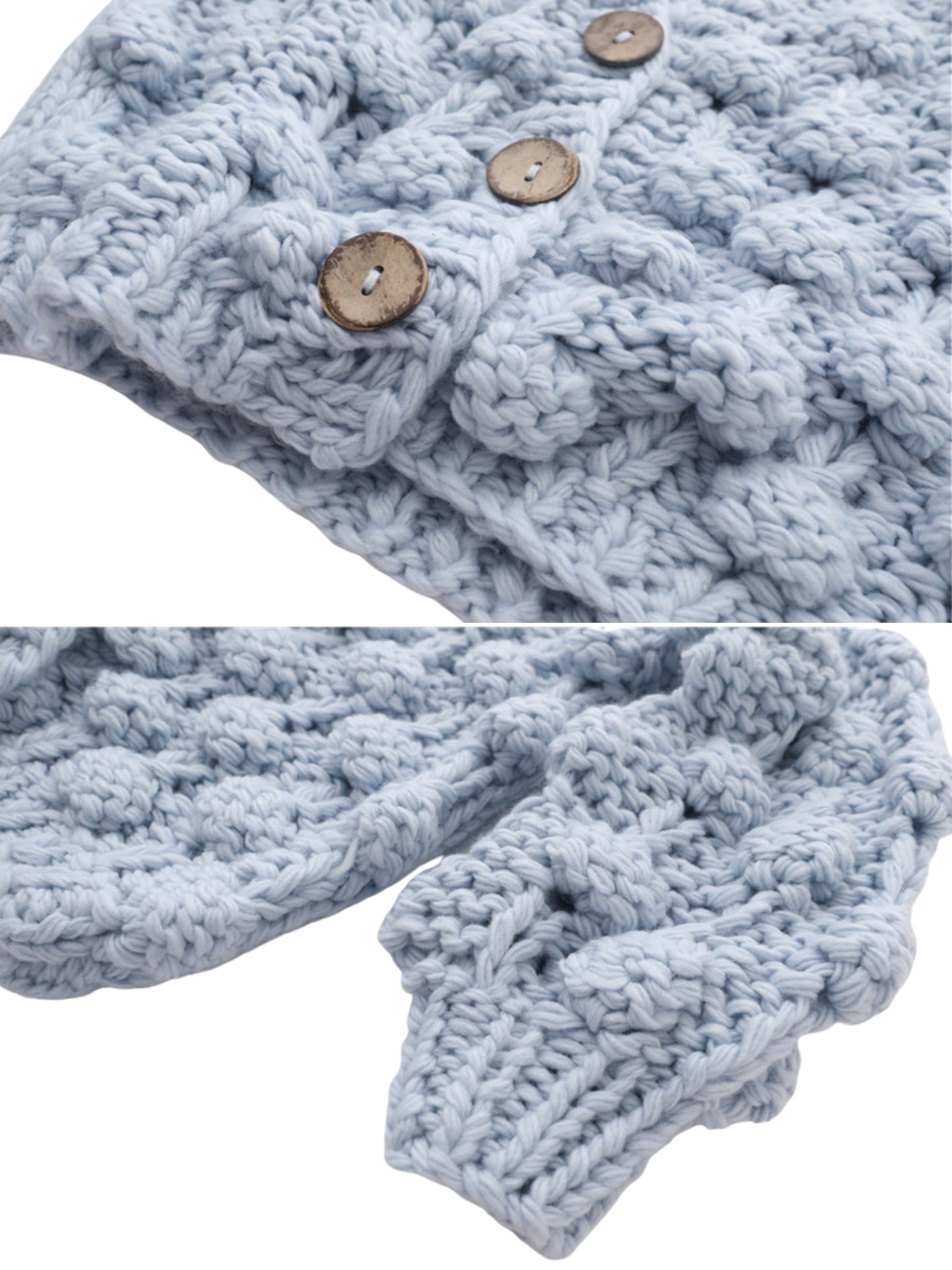 Roze Popcorn Gebreide Cardigan voor Dames - Handgemaakt en Comfortabel