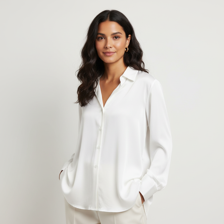 Satijnen dames blouse - Vivienne