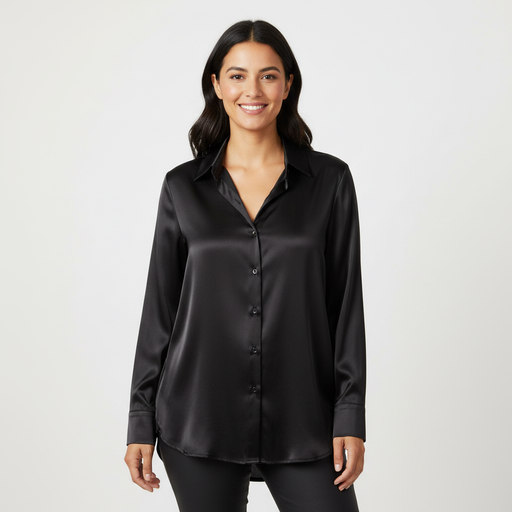 Satijnen dames blouse - Vivienne