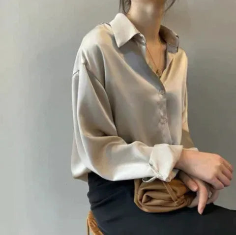 Satijnen dames blouse - Vivienne