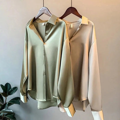 Satijnen dames blouse - Vivienne