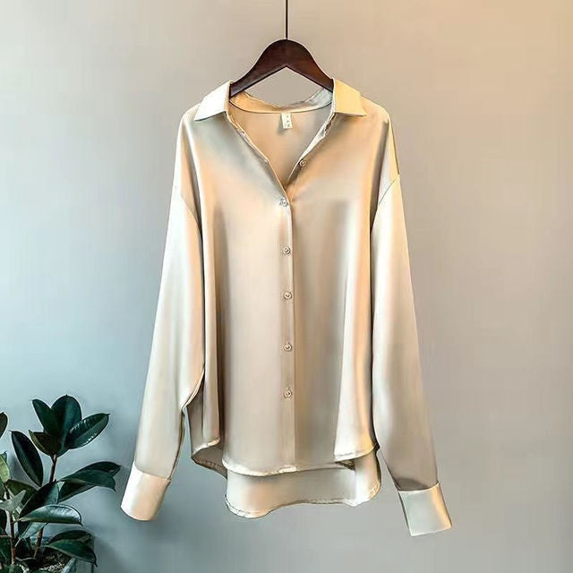 Satijnen dames blouse – Amélie