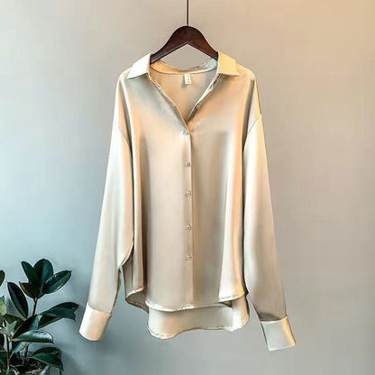 Satijnen dames blouse – Amélie
