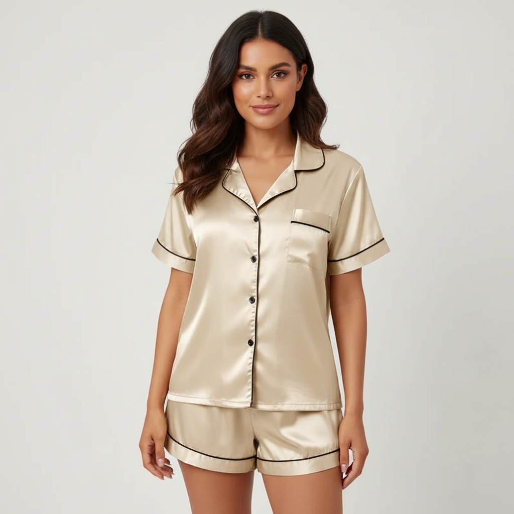 Satijnen dames pyjama set – Elara