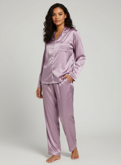 Satijnen dames pyjamaset voor dames