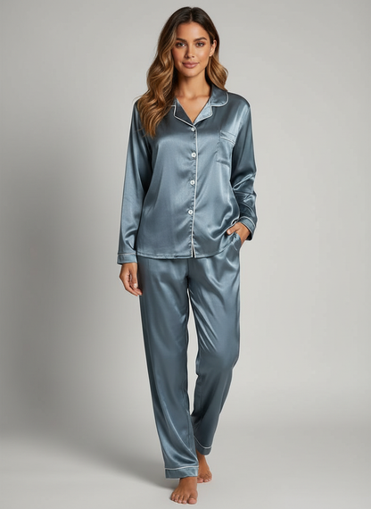 Satijnen dames pyjamaset voor dames