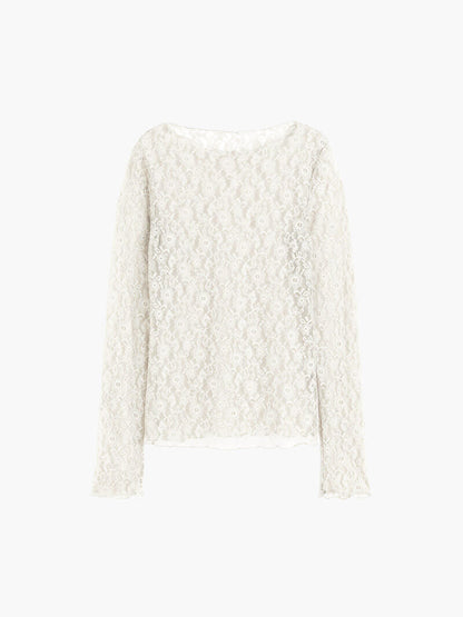 Selina | Lange Mouw Kant Top
