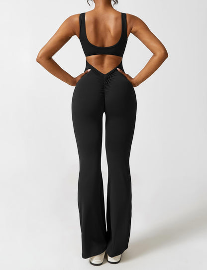 Sienna | Rugloze Flare-Jumpsuit