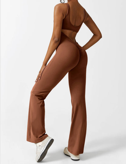 Sienna | Rugloze Flare-Jumpsuit