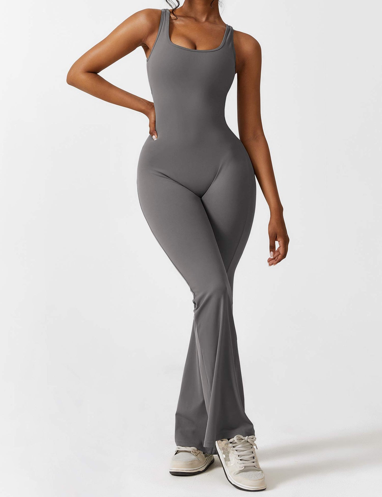 Sienna | Rugloze Flare-Jumpsuit