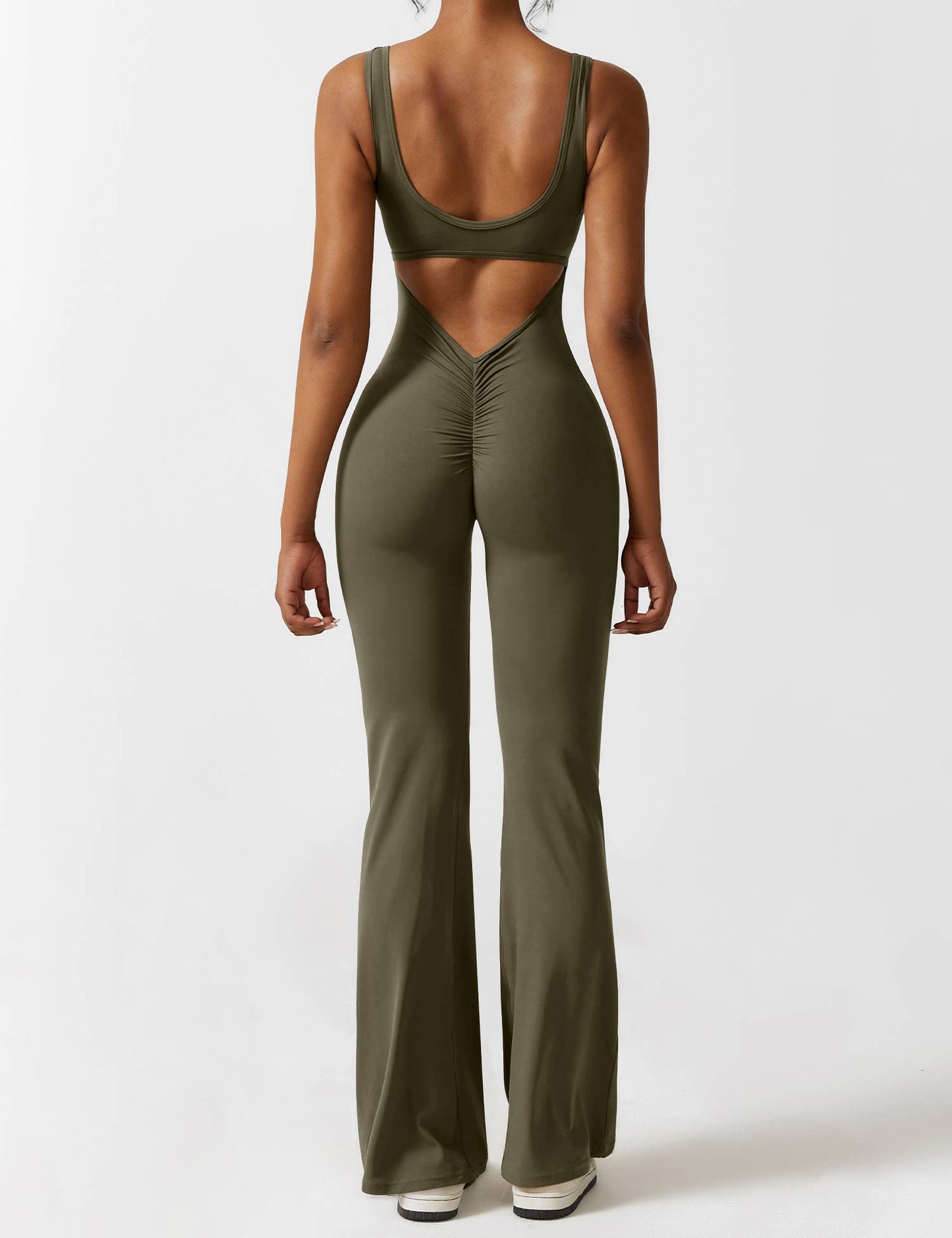Sienna | Rugloze Flare-Jumpsuit