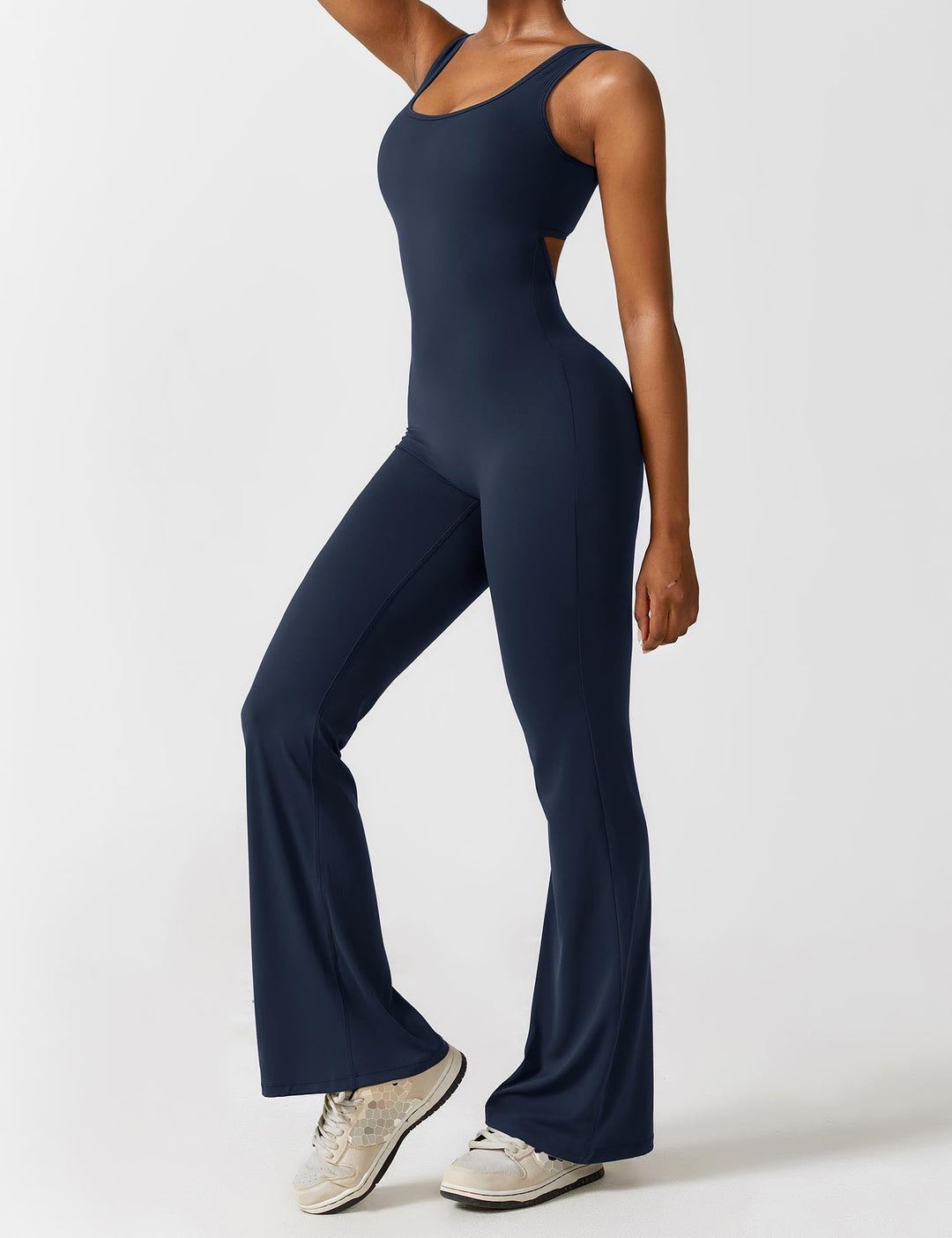 Sienna | Rugloze Flare-Jumpsuit