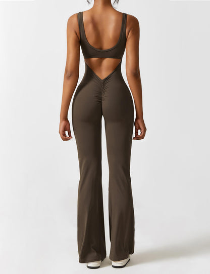 Sienna | Rugloze Flare-Jumpsuit
