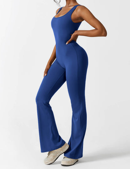 Sienna | Rugloze Flare-Jumpsuit