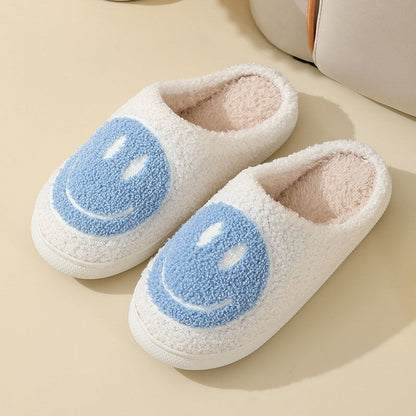 Smiley teddy pantoffels met zachte voering