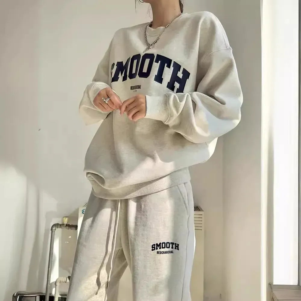 Smooth streetwear jogging set met oversized sweater