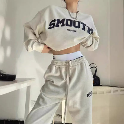 Smooth streetwear jogging set met oversized sweater