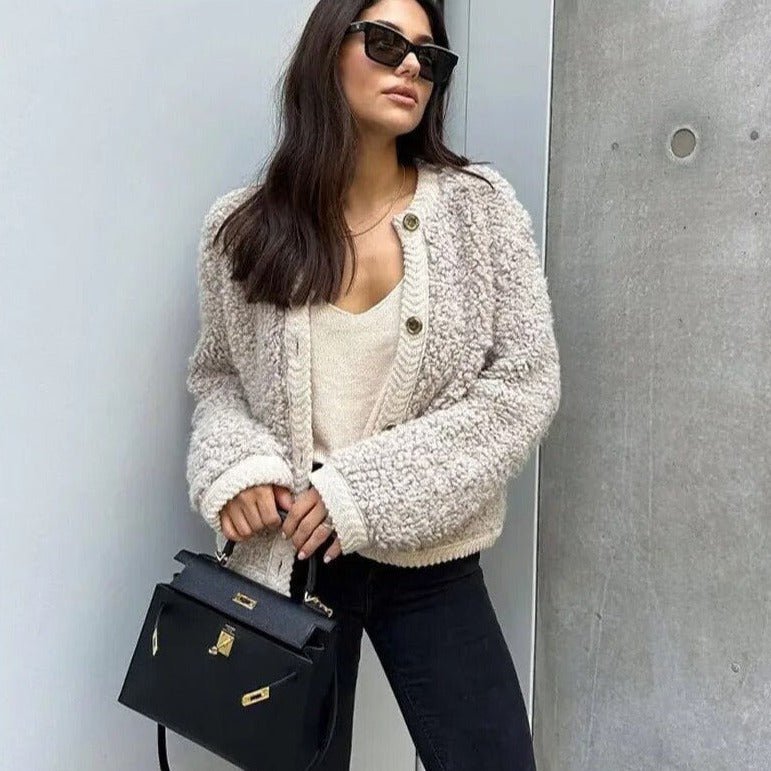 Sofia | Zacht Teddy Cardigan Vest