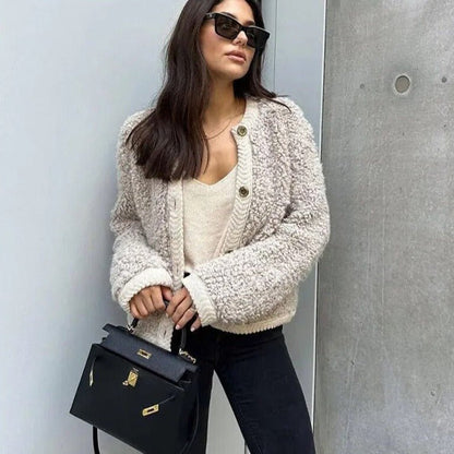 Sofia | Zacht Teddy Cardigan Vest
