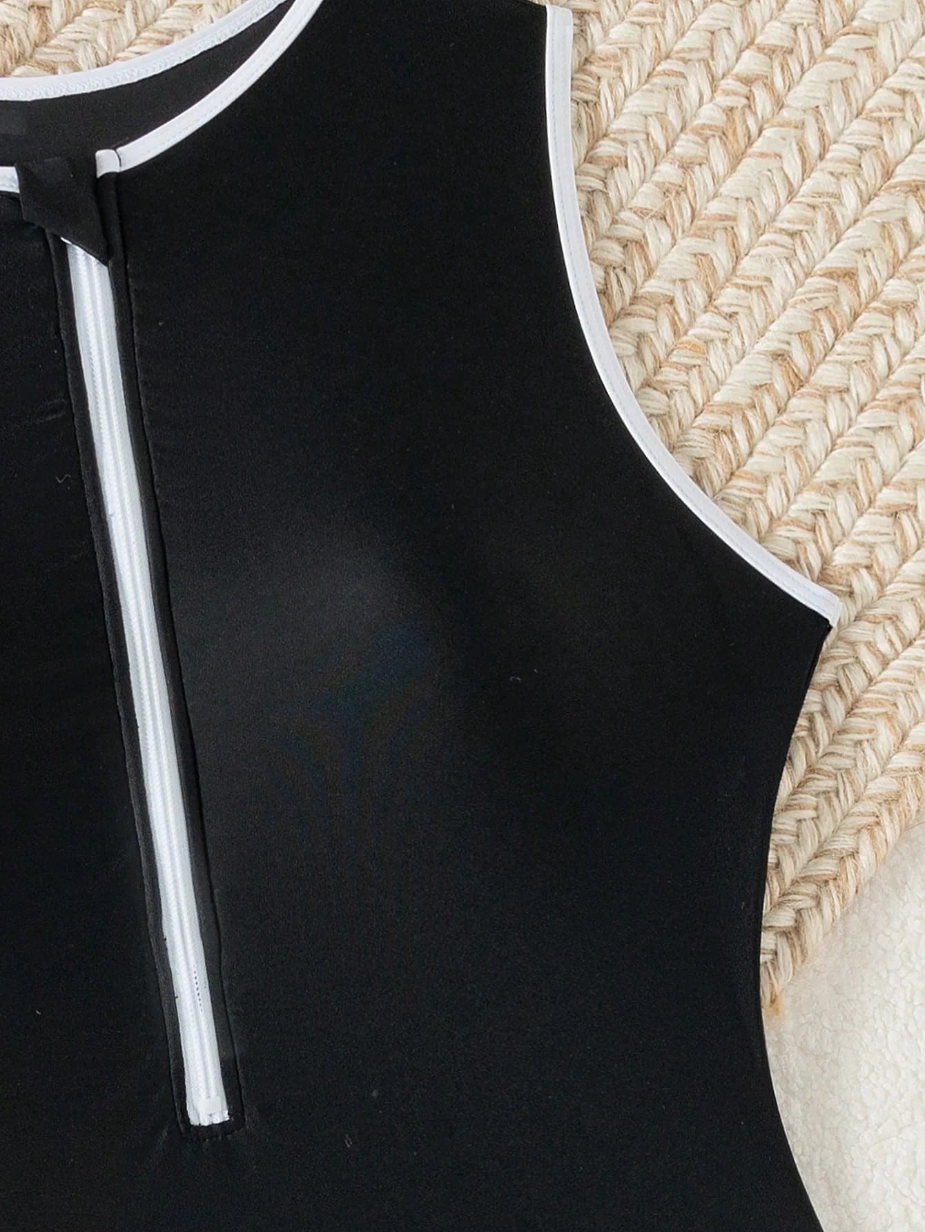 Soleil Badpak Dames | Sportief Elegant met Rits, Hoog Sluiting, Sneldrogend
