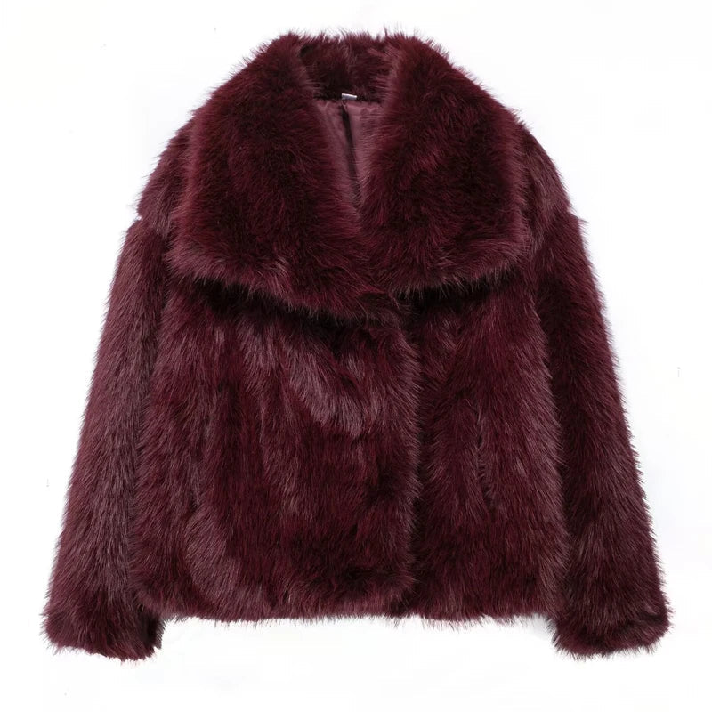 Sophie Damesjas van Imitatiebont – Warme Luxe Winterjas met Elegante Pasvorm