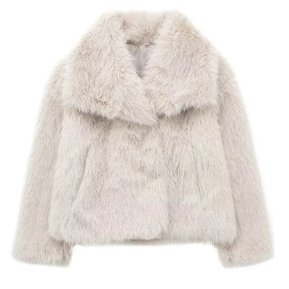 Sophie Damesjas van Imitatiebont – Warme Luxe Winterjas met Elegante Pasvorm
