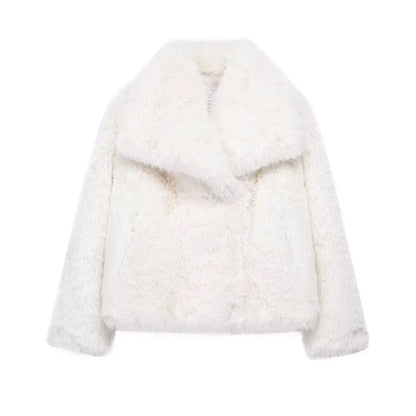Sophie Damesjas van Imitatiebont – Warme Luxe Winterjas met Elegante Pasvorm