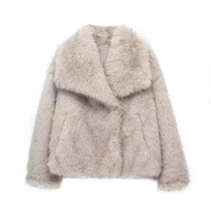 Sophie Damesjas van Imitatiebont – Warme Luxe Winterjas met Elegante Pasvorm