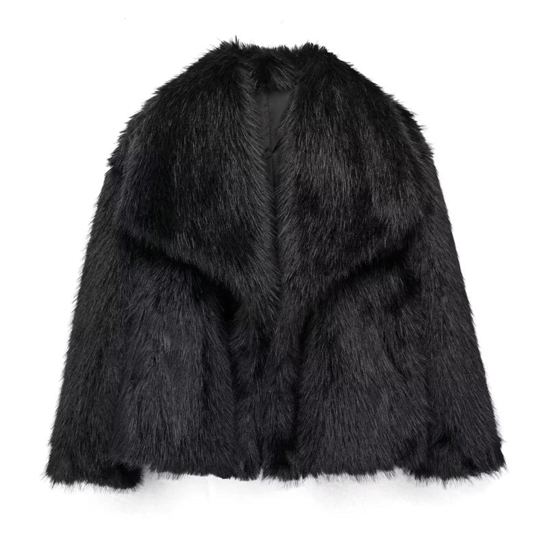 Sophie Damesjas van Imitatiebont – Warme Luxe Winterjas met Elegante Pasvorm