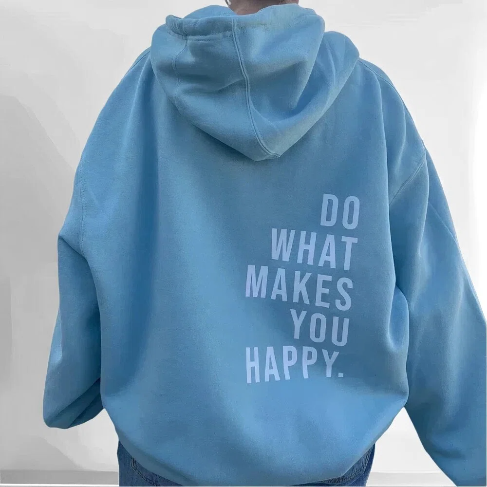 Statement hoodie met positieve tekst