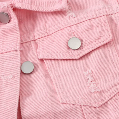 Stijlvol dames denim gilet – Amélie