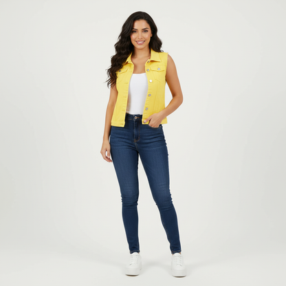Stijlvol dames denim gilet – Amélie