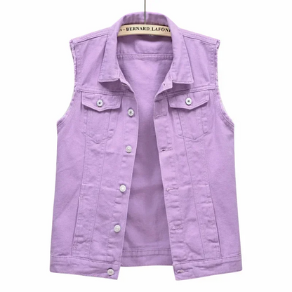 Stijlvol dames denim gilet – Amélie